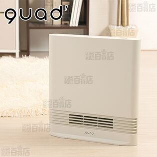 アイボリー] QUADS(クワッズ)/省エネ 大風量スリムセラミックヒーター