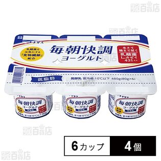 [冷蔵]チチヤス 毎朝快調ヨーグルト 480g(80g×6カップ)×4個