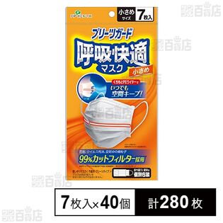 プリーツガード 呼吸快適マスク 小さめ 7枚入