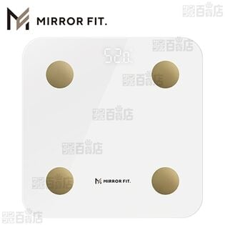 [ホワイト] MIRROR FIT.(ミラーフィット)/スマート 体組成計(スマホ連動/最大22項目測定)/MFSS4-WHITE 