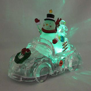 クリスマス スノーマンカー LED ライト オルゴール付を税込・送料込で