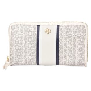 TORY BURCH(トリーバーチ)] ラウンドファスナー長財布 / アイボリーを