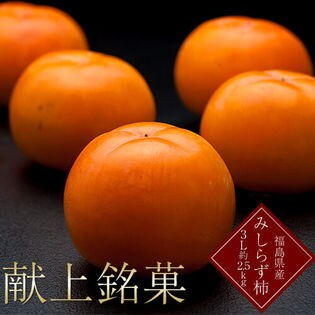 2.5kg(3L/9-10玉)】福島県会津市産「みしらず柿」を税込・送料込でお