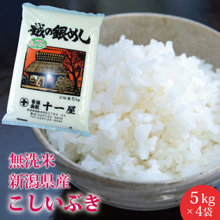 【計20kg(5kg×4)】無洗米 新潟県産 こしいぶき≪令和３年産≫