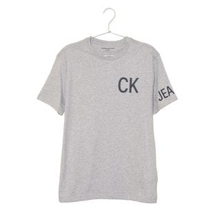 Lサイズ[CALVIN KLEIN]メンズTシャツ グレー HERO LOGO CREWNECKを税込