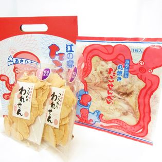 江ノ島名物 大判 たこせんべい 1枚入4袋 箱入 こだわり 白えび われせん 85gx2 煎餅を税込 送料込でお試し サンプル百貨店 有限会社エスケーアイ