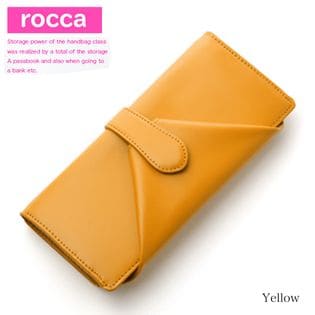 イエロー Rocca 長財布 レディース 牛革 大容量 ガバッと大きく開く小銭入れを税込 送料込でお試し サンプル百貨店 Flag