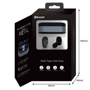 ブラック ワイヤレスイヤホン Metal 自動ペアリング Bluetooth 5 0を税込 送料込でお試し サンプル百貨店 株式会社テラ