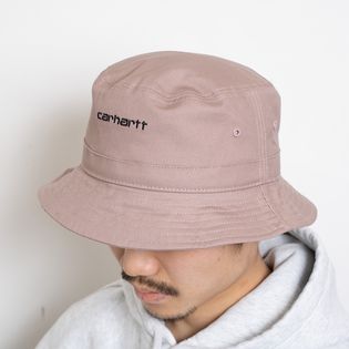 S-Mサイズ[CarharttWIP]ハット SCRIPT BUCKET HAT ピンクを税込・送料