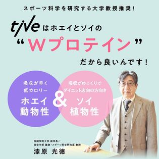 日替数量限定】【甘さすっきりダークチョコ風味】 Wプロテイン tive