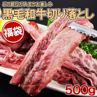 【黒毛和牛切り落とし福袋500g】黒毛和牛の切り落とし小肉(各部位混在)