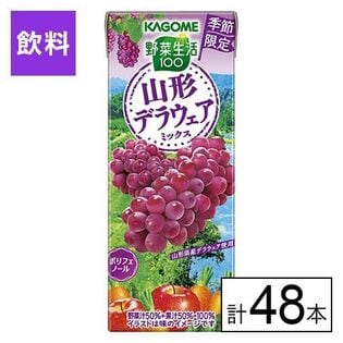 カゴメ 野菜生活100 山形デラウェアミックス 195ml×48本