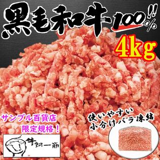 【4kg(500g×8)】九州産黒毛和牛 ミンチ肉