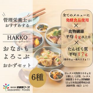 【6種各1食ずつ】HAKKO「おなかもよろこぶ」おかずセット