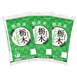 【計15kg(5kg×3袋)】令和6年産 栃木県産コシヒカリ 無洗米