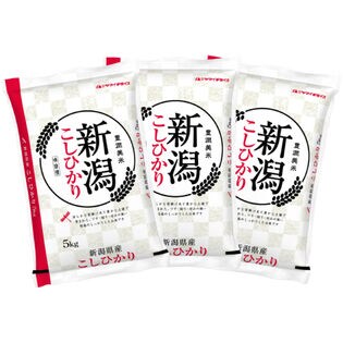 【計15kg/5kg×3袋】令和6年産 新潟県産コシヒカリ 白米