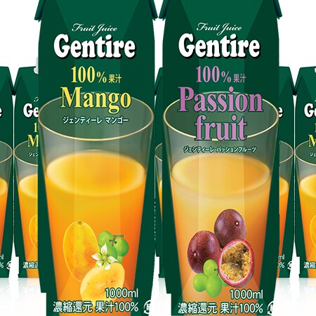 Gentire Fruit Juice 100%果汁 マンゴー 1000ml ＆ 100%果汁