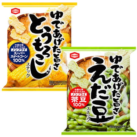 とうもろこしスナック50g 24袋 えだ豆スナック50g 12袋を税込 送料込でお試し サンプル百貨店 亀田製菓株式会社