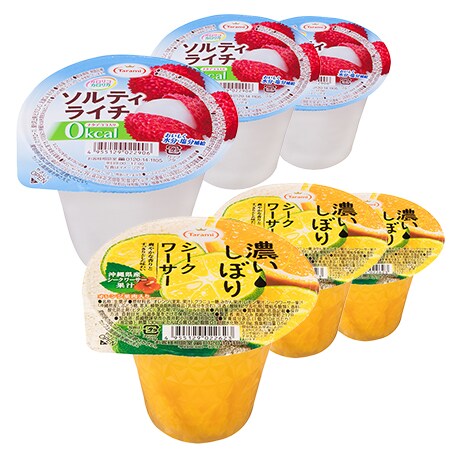 たらみ ゼリー2種セット カロリコカロリカ 0kcal ソルティライチ 濃いしぼり シークワーサー を税込 送料込でお試し サンプル百貨店 株式会社たらみ