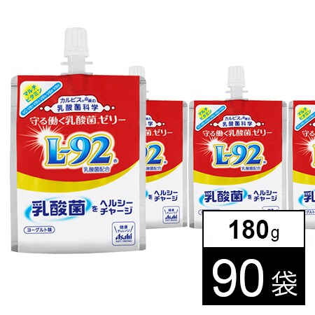 90袋アサヒ守る働く乳酸菌L-92パウチゼリータイプ180g飲料 ...