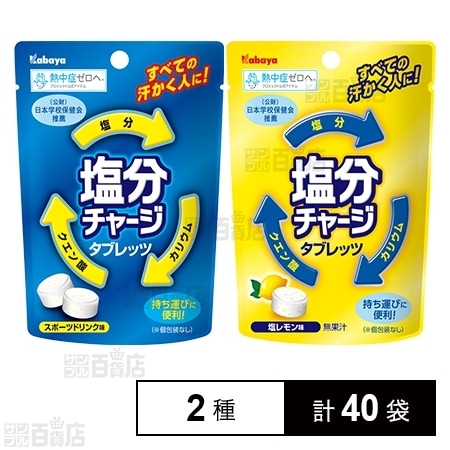 塩分チャージタブレッツ スポーツドリンク味 塩レモン味を税込 送料込でお試し サンプル百貨店 カバヤ食品株式会社