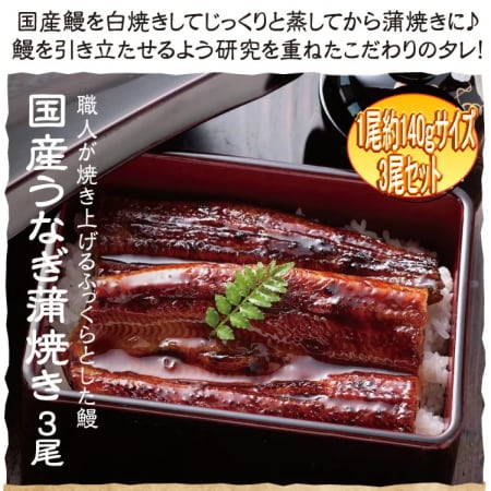 【3尾セット】土用国産うなぎ蒲焼きを税込・送料込でお試し