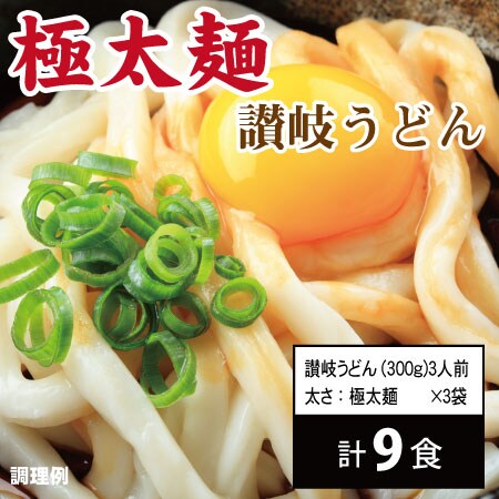 9食 頑固父さんが唸る讃岐生うどん 300g 3 極太麺を税込 送料込でお試し サンプル百貨店 株式会社築地ばんや