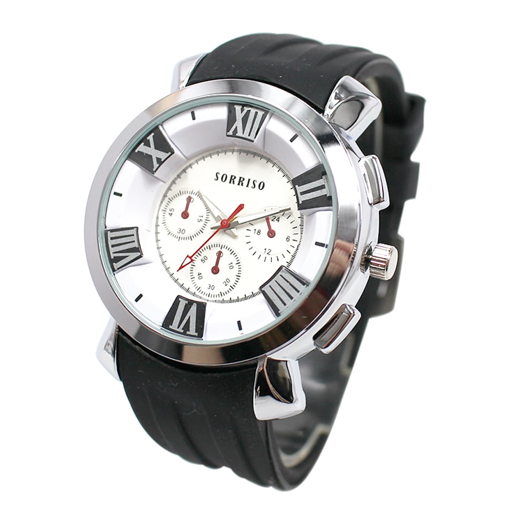 ホワイト立体文字盤 ブラックラバーベルトフェイクダイヤル Srhi15 Bkbw メンズ腕時計を税込 送料込でお試し サンプル百貨店 腕時計アパレル雑貨小物のsp