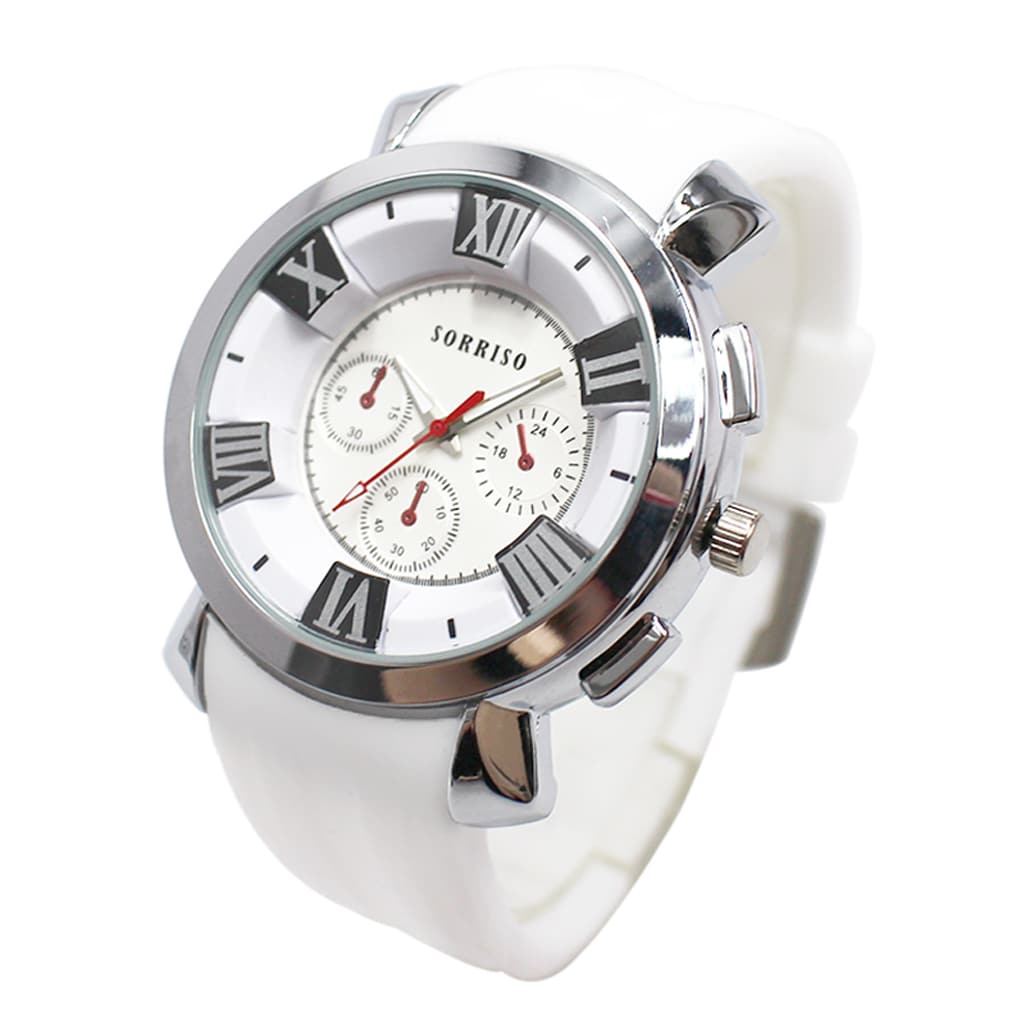 腕時計アパレル雑貨小物のsp ホワイト立体文字盤 ホワイトラバーベルトフェイクダイヤル Srhi15 Bkbw メンズ腕時計 ちょっプル Dショッピング サンプル百貨店