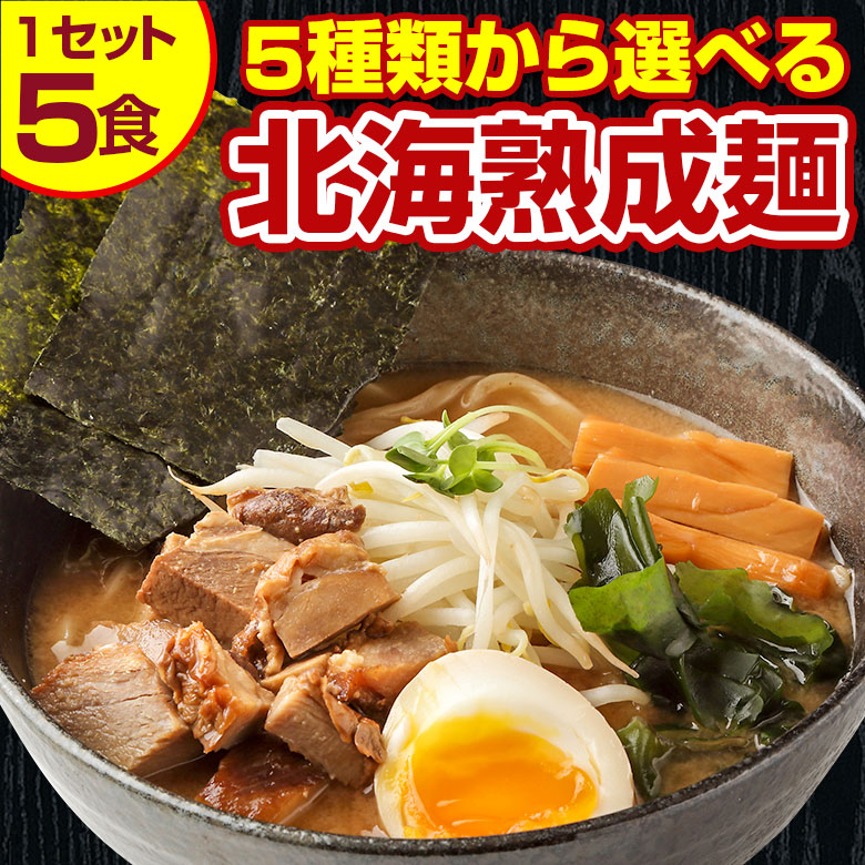 【5食】北海道熟成ラーメン（つけ麺）【G】を税込・送料込でお