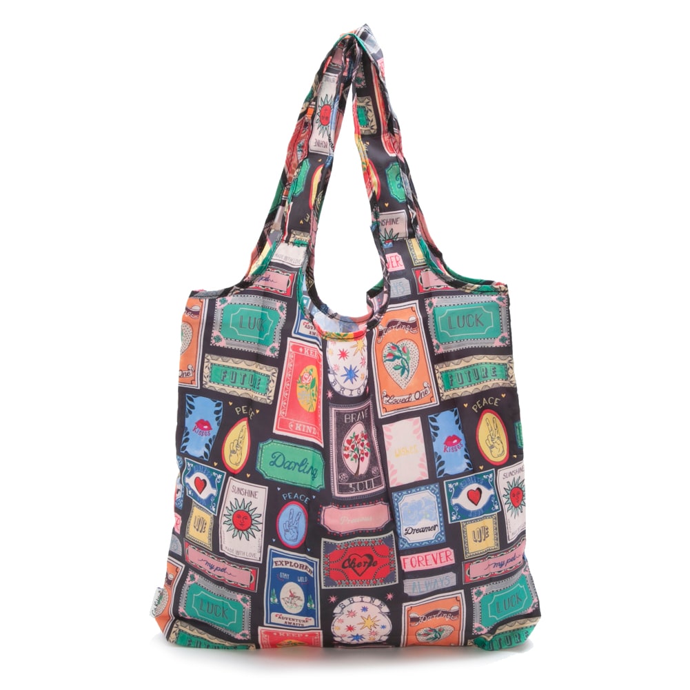 Cath Kidston ]エコバック FOLDAWAY SHOPPER ブラック系を税込・送料込