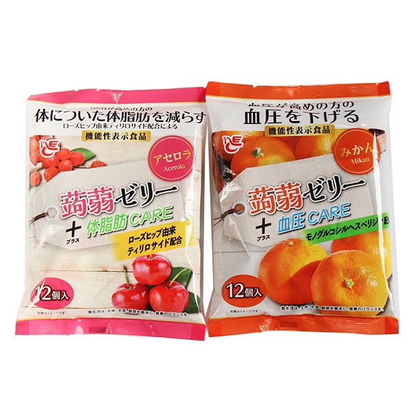 【機能性表示食品】美味しく健康に 蒟蒻ゼリー＋体脂肪ケア・血圧ケアセットを税込・送料込でお試し ｜ サンプル百貨店 | おかしのマーチ