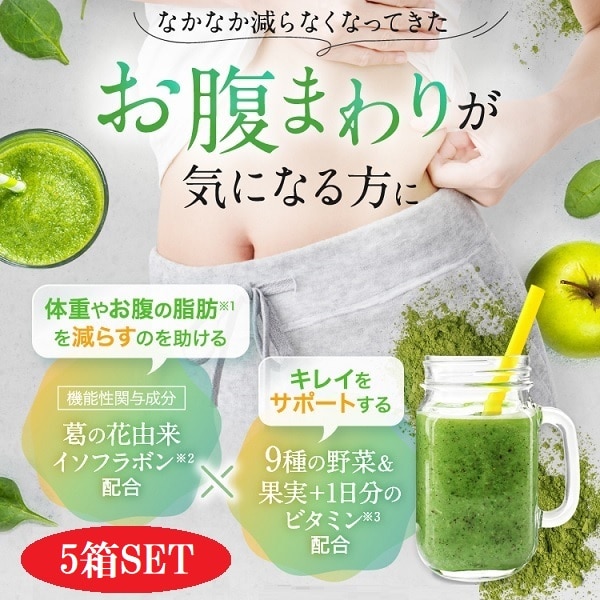 5箱セット】体重やおなかの脂肪を減らすのを助ける AOJIRU SMOOTHIE