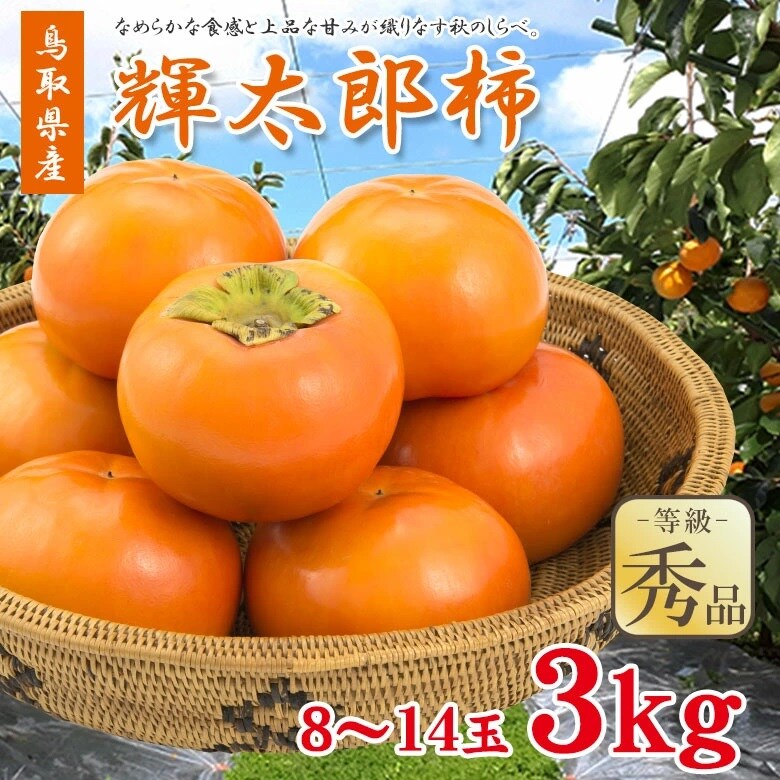 予約受付】10/5~順次出荷【約3kg(8~14玉)】優品 鳥取県産 輝太郎柿を税込・送料込でお試し ｜ サンプル百貨店 | くだもの観覧車