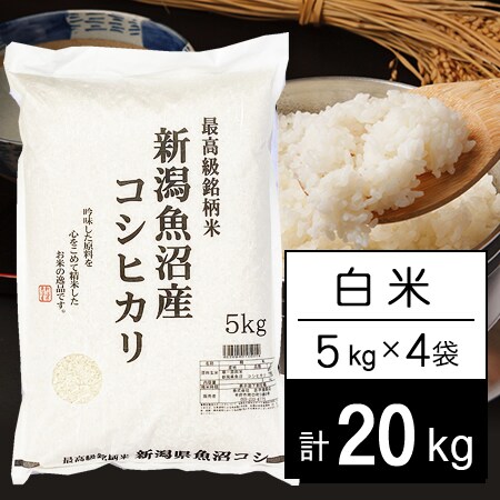 【20kg/白米】 令和4年産 新潟県魚沼産コシヒカリ JA十日町（5kg×4