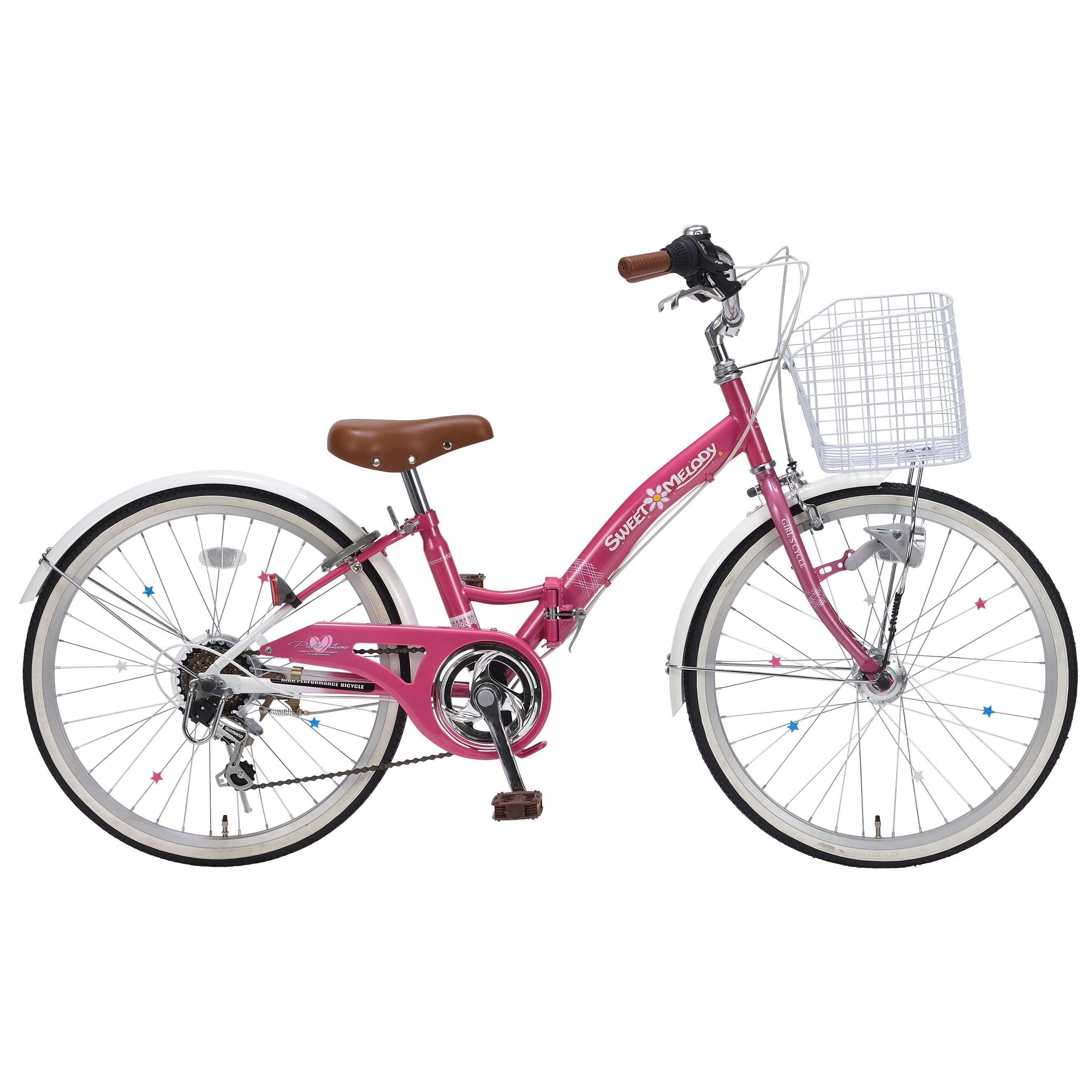 【ローズピンク】子供用自転車22インチ・6SP・オートライトを 