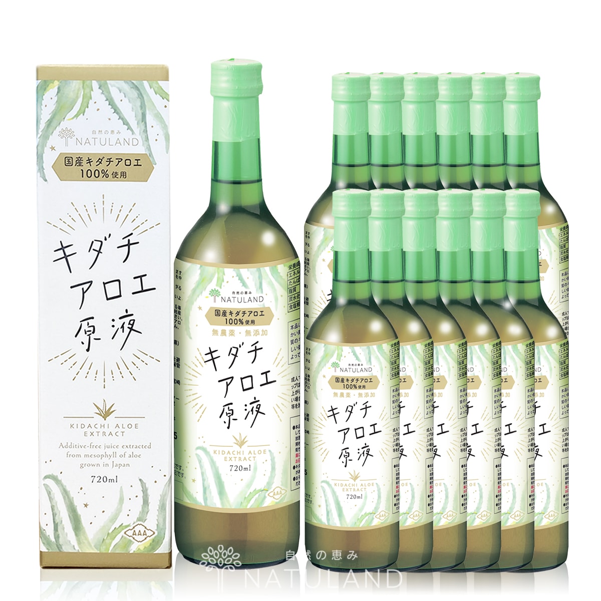 国産 キダチアロエ 原液 720ml × 12本 朝日 アロエ キダチアロエ原液