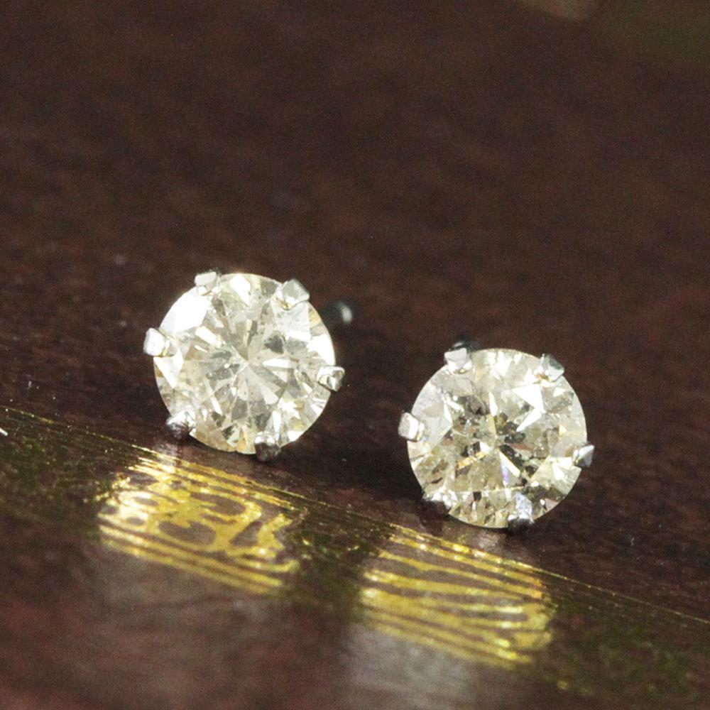 計0.4ct 天然ダイヤモンド プラチナ ピアス Pt900【鑑別書付】を税込