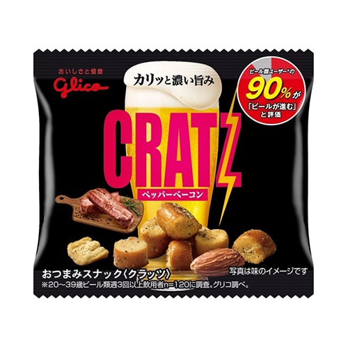 25個】グリコ クラッツミニタイプ〈ペッパーベーコン〉を税込・送料込