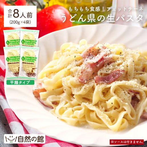 800g(200g×4)】生パスタ (8人前) 平麺 フェットチーネ フィットチーネを税込・送料込でお試し｜サンプル百貨店 美味しさは元気の源  【自然の館】