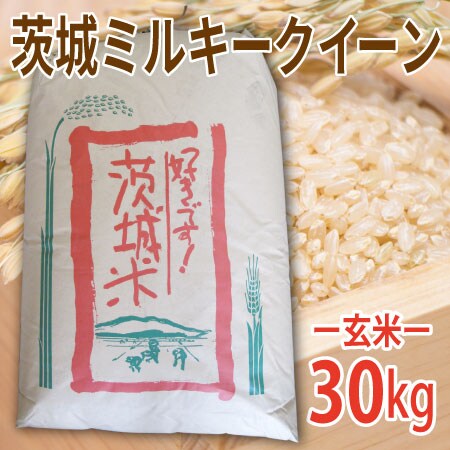 30kg (30kg×1袋)】令和5年産 新米 玄米 茨城県産ミルキークイーンを