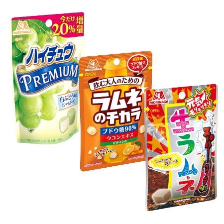 森永製菓 ハイチュウ ラムネ 3種セット ハイチュウプレミアム 白ぶどう味 増量 ラムネのチカラ 生ラムネ スーパーコーラ味 抽選サンプル サンプル百貨店