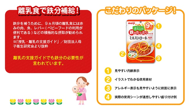 明治ベビーフード赤ちゃん村 レトルトパウチシリーズ 鉄分たっぷり 2種計36個を税込 送料込でお試し サンプル百貨店 株式会社明治