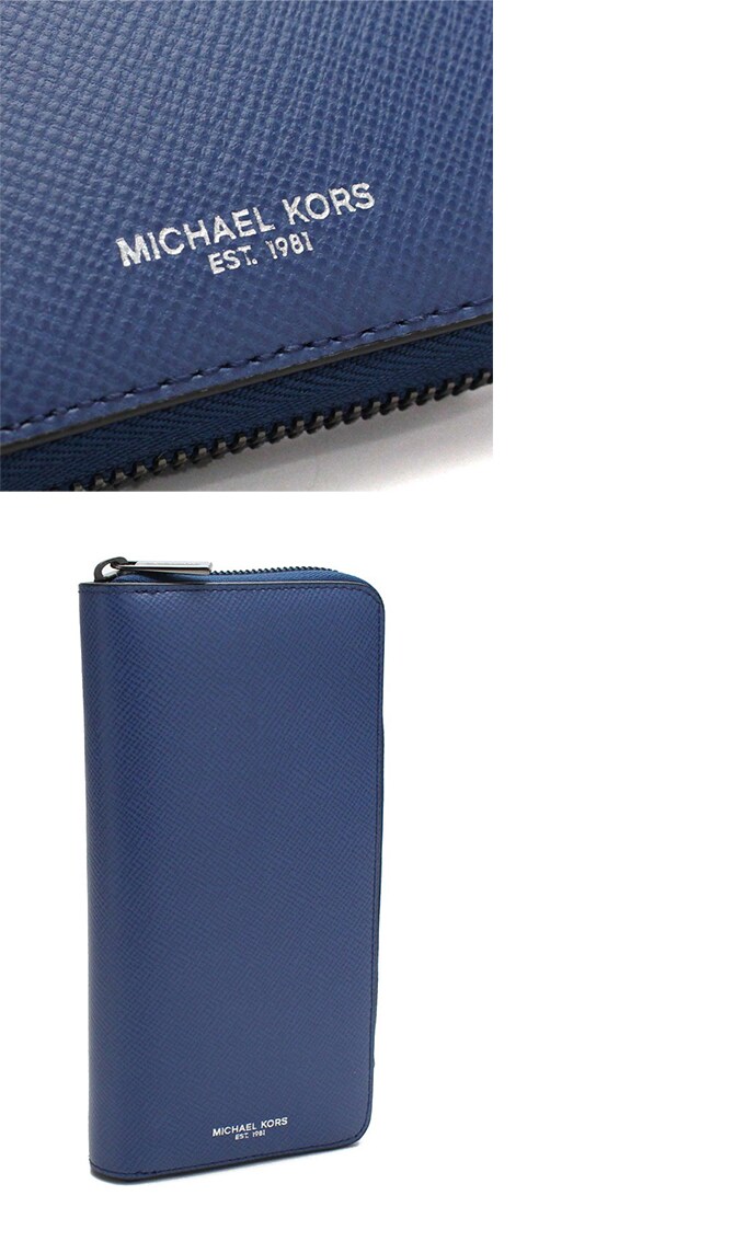 MICHAEL KORS】ラウンドファスナー 長財布 39F5LHRE3LSEA BLUE ##を