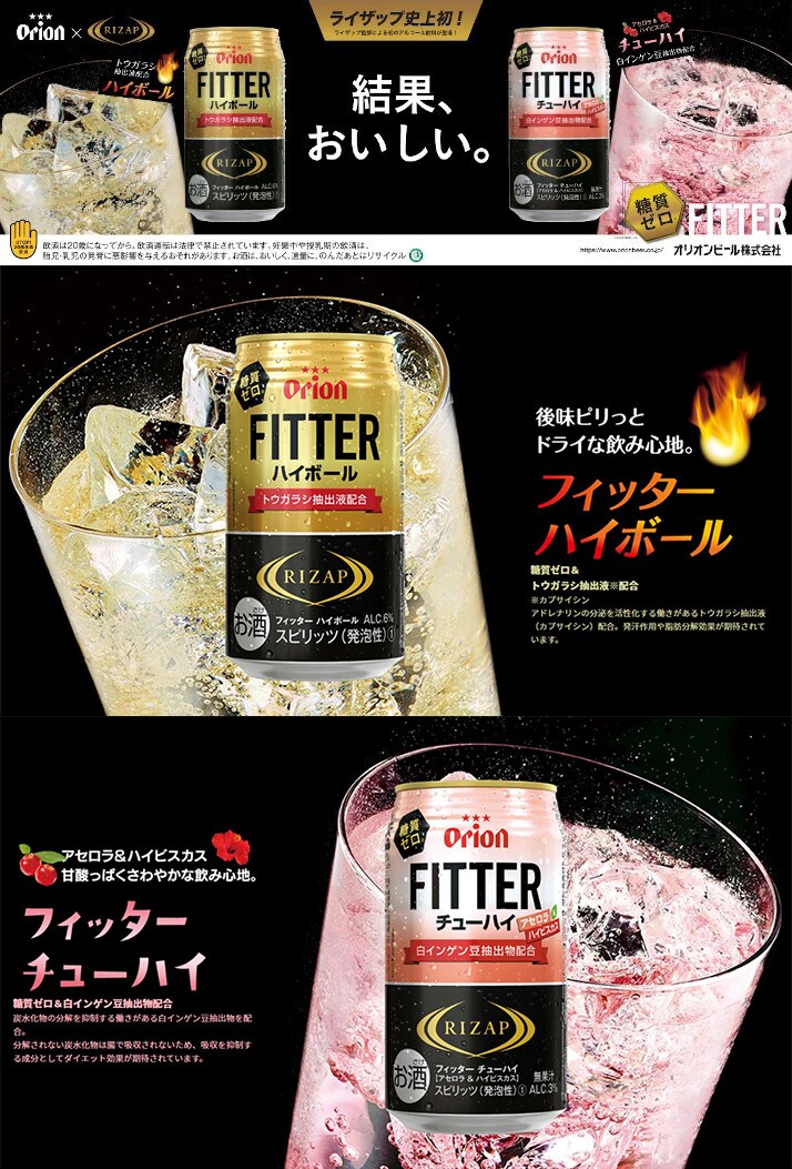 Fitter ハイボール Fitter チューハイを税込 送料込でお試し サンプル百貨店 オリオンビール株式会社