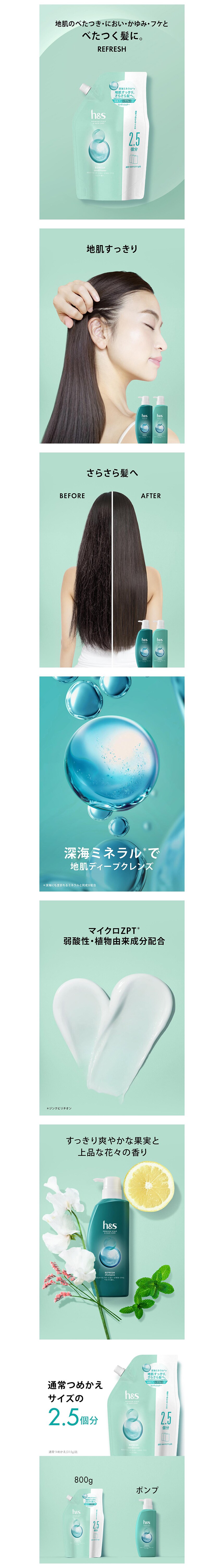 正規販売店】 hs リフレッシュ シャンプー つめかえ超特大サイズ tresil.com.br