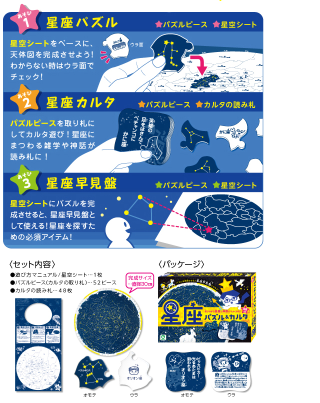 星座パズル＆カルタ＋からくりハウス 星ぞら万華鏡ハウスを税込・送料