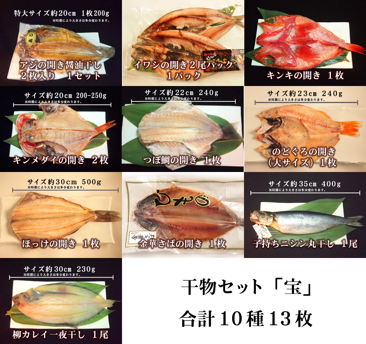 干物セット 宝 を税込 送料込でお試し サンプル百貨店 築地魚群