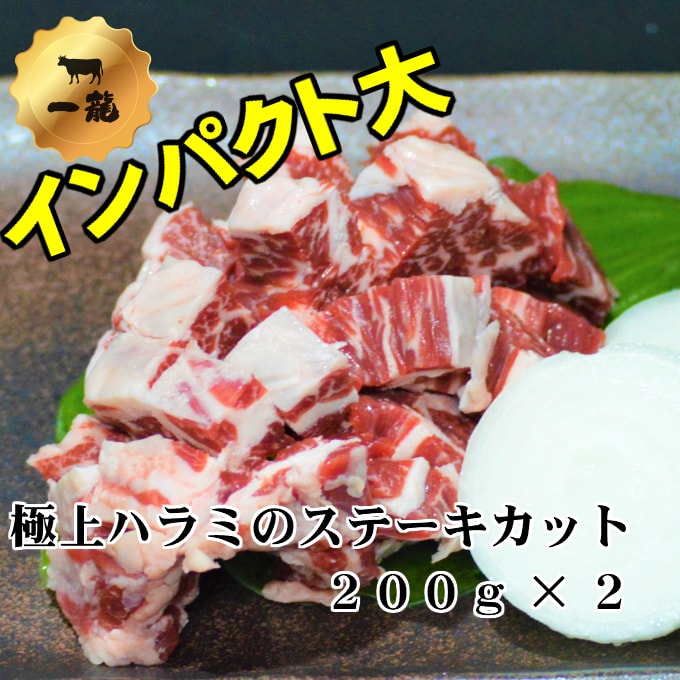 400g】 極上 オオカク ハラミ ステーキカットを税込・送料込でお