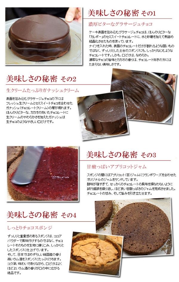 予約受付 2 7 順次出荷 4号 ザッハトルテ 直径約12cm 高さ約4 5cm を税込 送料込でお試し サンプル百貨店 株式会社シカ